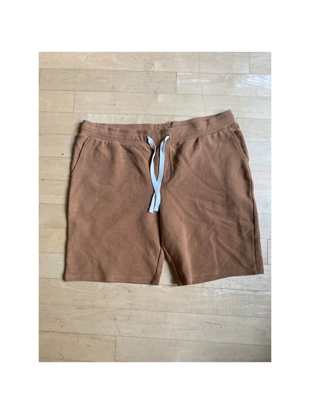 ABOUND Drawstring shorts in tan dale stretch ribbed casual men's sz 2Xlarge